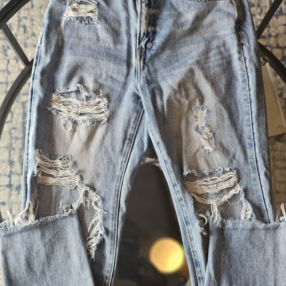 Distressed Light Blue Women's Jeans